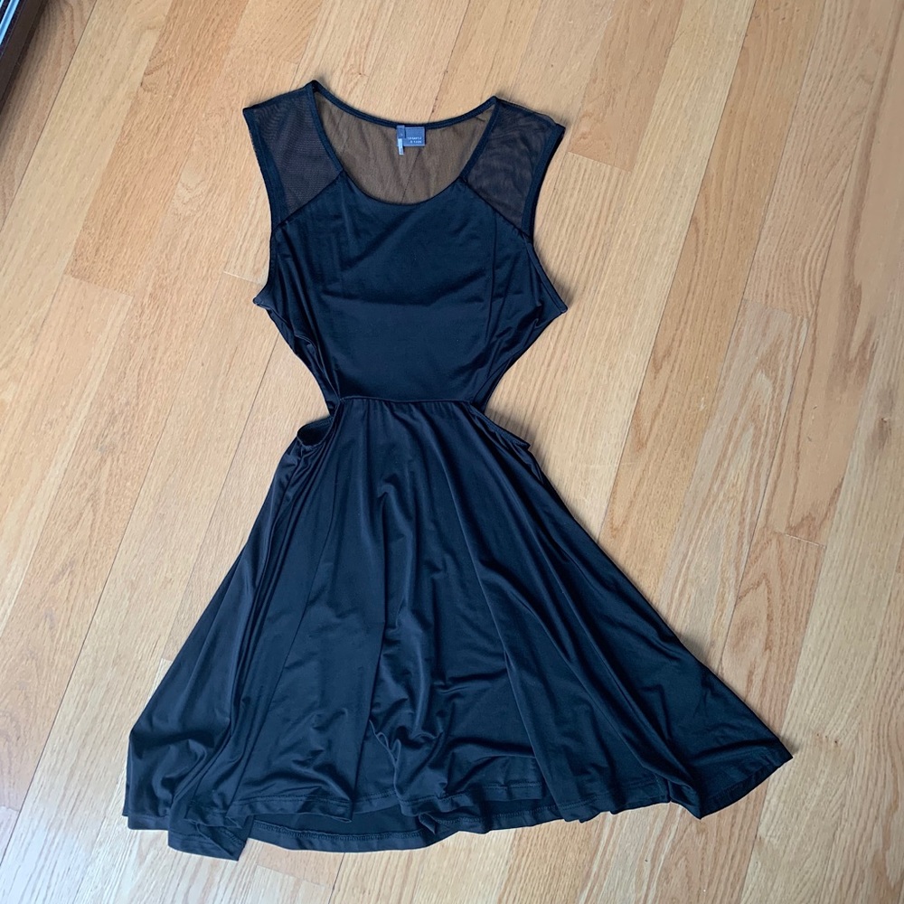Sparkle & Fade Mesh Cutout Skater Dress